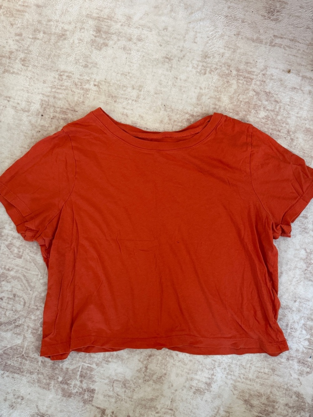 Madewell Short-Sleeve Cropped Tee - Vibrant Orange